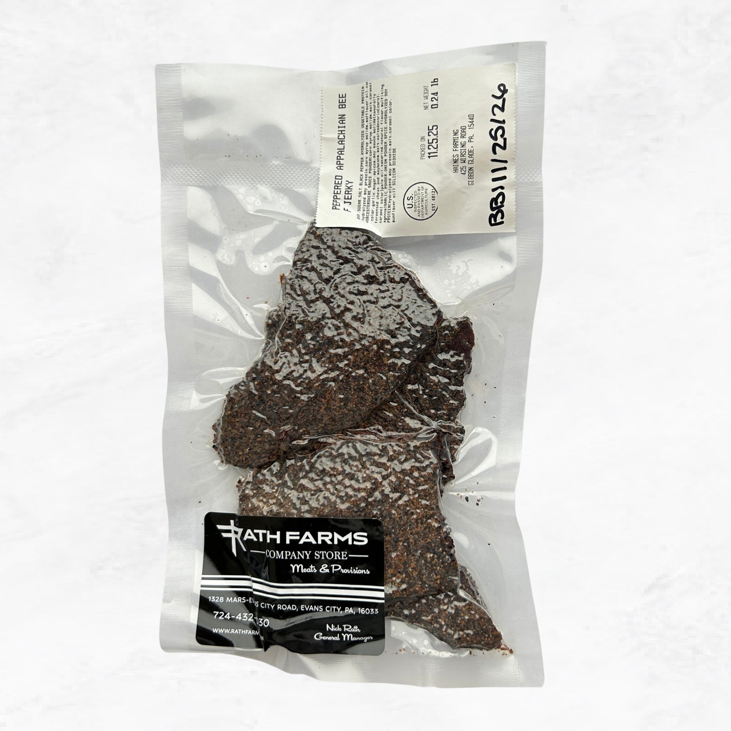Peppered Appalachian Beef Jerky