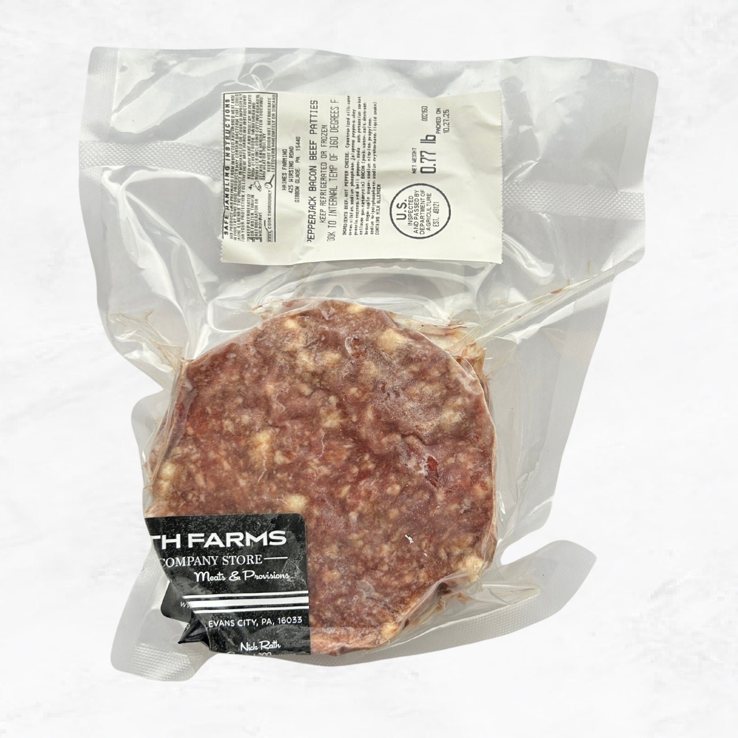 Bacon Pepperjack Hamburger Patties (6oz)